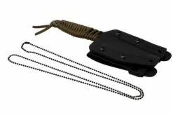 ANV Knives P100 Sleipner, Coyote Paracord, P100-005, Black Kydex Sheath, Neck Knife -KNIVESANDTOOLS Sales ANVP100 005 06 anv 1