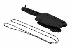 ANV Knives P100 Sleipner Cerakote, Grey Paracord, P100-038, Black Kydex Sheath, Neck Knife -KNIVESANDTOOLS Sales ANVP100 038 06 anv