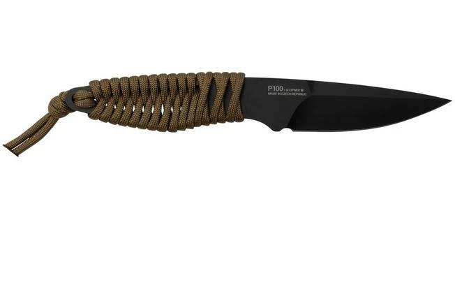 ANV Knives P100 Sleipner Cerakote, Coyote Paracord, P100-040, Black Kydex Sheath, Neck Knife 4 ANV Knives P100 Sleipner Cerakote, Coyote Paracord, P100-040, Black Kydex Sheath, Neck Knife - Image 2