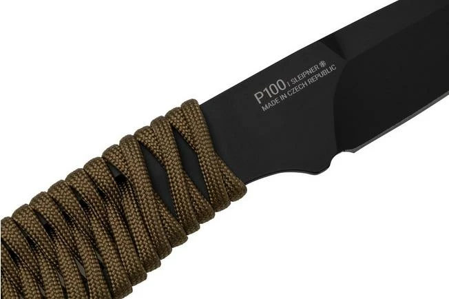 ANV Knives P100 Sleipner Cerakote, Coyote Paracord, P100-040, Black Kydex Sheath, Neck Knife 7 ANV Knives P100 Sleipner Cerakote, Coyote Paracord, P100-040, Black Kydex Sheath, Neck Knife - Image 5