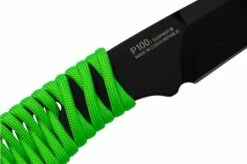 ANV Knives P100 Sleipner Cerakote, Neon Green Paracord, P100-043, Black Kydex Sheath, Neck Knife -KNIVESANDTOOLS Sales ANVP100 043 05 anv