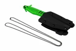 ANV Knives P100 Sleipner Cerakote, Neon Green Paracord, P100-043, Black Kydex Sheath, Neck Knife -KNIVESANDTOOLS Sales ANVP100 043 06 anv