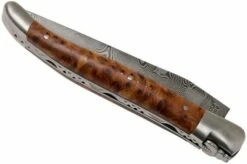 Laguiole En Aubrac 12 Cm Balbach Damast, Thuya Wood L0212THI/FDBB1 Laguiole Knife -KNIVESANDTOOLS Sales AUL0212THI FDBB1 04 laguiole en aubrac