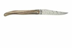 Laguiole En Aubrac Le Perlé 12 Cm L0512WA6J3DB Balbach Damast Full Handle Beech Wood -KNIVESANDTOOLS Sales AUL0512WA6J3DB 02 laguioleaubrac