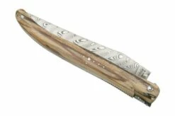 Laguiole En Aubrac Le Perlé 12 Cm L0512WA6J3DB Balbach Damast Full Handle Beech Wood -KNIVESANDTOOLS Sales AUL0512WA6J3DB 04 laguioleaubrac