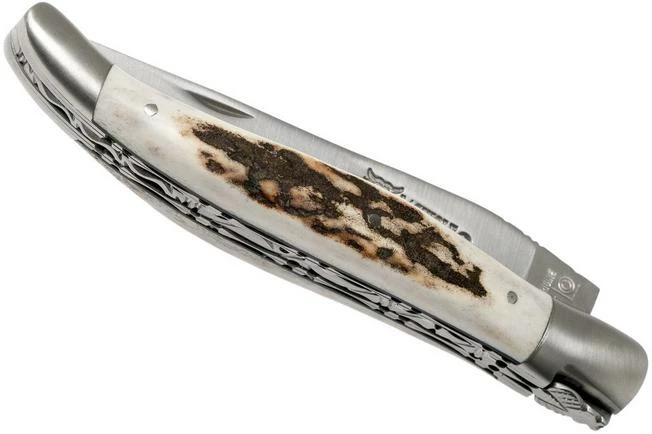 Laguiole En Aubrac 12cm Double Plates, Stag Horn Hand-filed, L0712BCI/FSB1 6 Laguiole En Aubrac 12cm Double Plates, Stag Horn Hand-filed, L0712BCI/FSB1 - Image 4