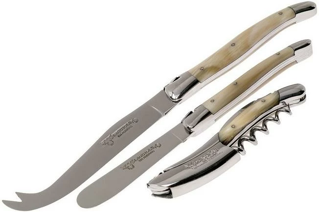 Laguiole En Aubrac Wine-/cheese Set 3-piece Horn, SFV99PCIH 4 Laguiole En Aubrac Wine-/cheese Set 3-piece Horn, SFV99PCIH - Image 2