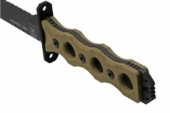 Benchmade SOCP Desert Tan 185SBK-1, CPM-3V Serrated, Fixed Knife, Greg Thompson Design -KNIVESANDTOOLS Sales BE185SBK 1 04 benchmade