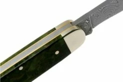 Böker Mono Damascus, Curly Birch Green 118030DAM Hunting Knife -KNIVESANDTOOLS Sales BO118030DAM 06 boker