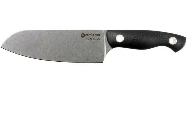 Böker 130266, Saga Santoku, Stonewash Finish 3 Böker 130266, Saga Santoku, Stonewash Finish