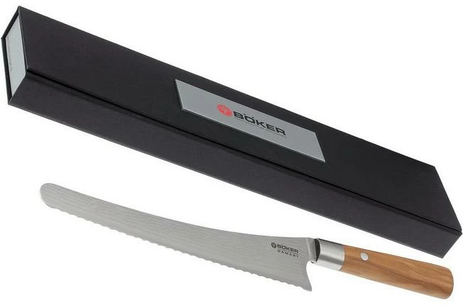 Böker Damast Olive 23.5 Cm Bread Knife, 130433DAM 8 Böker Damast Olive 23.5 Cm Bread Knife, 130433DAM - Image 6