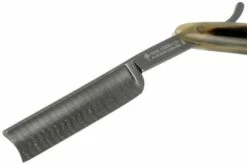 Böker Manufaktur Damascus Horn Straight Razor 140523DAM -KNIVESANDTOOLS Sales BO140523DAM 03 boker