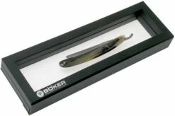 Böker Manufaktur Damascus Horn Straight Razor 140523DAM -KNIVESANDTOOLS Sales BO140523DAM 06 boker