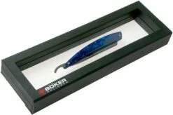 Böker Manufaktur Damascus Paua 140525DAM Straight Razor -KNIVESANDTOOLS Sales BO140525DAM 07 boker