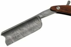 Böker Manufaktur Master Cutter Damascus, Desert Ironwood 140800DAM Straight Razor -KNIVESANDTOOLS Sales BO140800DAM 03 boker