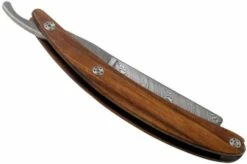 Böker Manufaktur Master Cutter Damascus, Desert Ironwood 140800DAM Straight Razor -KNIVESANDTOOLS Sales BO140800DAM 04 boker