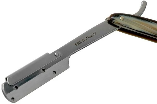 Böker Pro Barberette Artificial Horn 140908 Shavette 5 Böker Pro Barberette Artificial Horn 140908 Shavette - Image 3