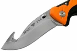 Buck Folding Pursuit Pro Guthook Large 660ORG Orange Hunting Knife -KNIVESANDTOOLS Sales BUCK660ORG 03 buck