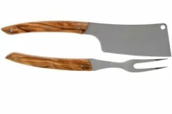 Claude Dozorme Cheese Knife Set Hard Cheese, Olive Wood -KNIVESANDTOOLS Sales CD2 90 024 89 03 claude dozorme v202003