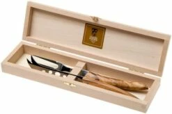 Claude Dozorme Cheese Knife Set Soft Cheese, Olive Wood