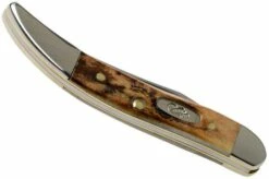 Case Small Texas Toothpick Genuine Stag 05532, 510096 SS Pocket Knife -KNIVESANDTOOLS Sales CE05532 04 case