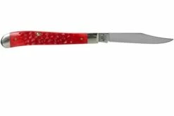 Case Slimline Trapper Dark Red Bone, Standard Jig, 06982, 61048 CV Pocket Knife -KNIVESANDTOOLS Sales CE06982 02 case