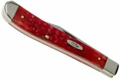 Case Slimline Trapper Dark Red Bone, Standard Jig, 06982, 61048 CV Pocket Knife -KNIVESANDTOOLS Sales CE06982 04 case