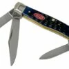 Case Medium Stockman Navy Blue Bone, Rogers Jig, 07049, 63032 SS Pocket Knife