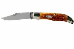 Case Knives Pocket Hunter Pocket Worn Harvest Orange Bone Corn Cob Jig 07398, 61165 SS Pocket Knife