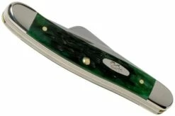 Case Medium Stockman Pocket Worn Bermuda Green Bone, Peach Seed Jig, 09721, 6318 SS Pocket Knife -KNIVESANDTOOLS Sales CE09721 04 case