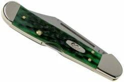 Case Mini Copperlock Pocket Worn Bermuda Green Bone, Peach Seed Jig, 09723, 61749L SS Pocket Knife -KNIVESANDTOOLS Sales CE09723 04 case