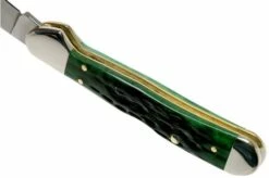 Case Mini Copperlock Pocket Worn Bermuda Green Bone, Peach Seed Jig, 09723, 61749L SS Pocket Knife -KNIVESANDTOOLS Sales CE09723 05 case