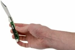 Case Mini Copperlock Pocket Worn Bermuda Green Bone, Peach Seed Jig, 09723, 61749L SS Pocket Knife -KNIVESANDTOOLS Sales CE09723 07 case