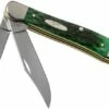 Case Copperhead Pocket Worn Bermuda Green Bone, Peach Seed Jig, 9788, 6249 SS Pocket Knife -KNIVESANDTOOLS Sales CE09788 01 case