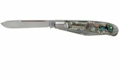 Case HT Trapper, Abalone, 154CM, Smooth, 10772, TB822021 Pocket Knife, Tony Bose Design -KNIVESANDTOOLS Sales CE10772 03 case