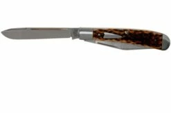 Case HT Trapper, Brown Bone, 154CM, Peach Seed Jig, 10774, TB622021 Pocket Knife, Tony Bose Design -KNIVESANDTOOLS Sales CE10774 03 case