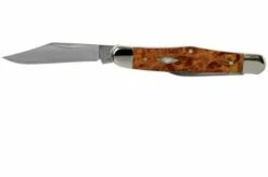 Case Half Whittler Autumn Maple Burl Wood, 11543, 7208 SS Pocket Knife -KNIVESANDTOOLS Sales CE11543 03 case