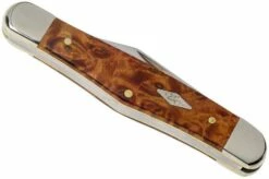 Case Half Whittler Autumn Maple Burl Wood, 11543, 7208 SS Pocket Knife -KNIVESANDTOOLS Sales CE11543 04 case