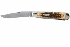 Case Trapper Amber Jigged Bone, 00163, 6254 CV Pocket Knife -KNIVESANDTOOLS Sales CE163 02 case ce163 02