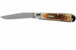 Case Trapper Amber Jigged Bone, 00164, 6254 SS Pocket Knife -KNIVESANDTOOLS Sales CE164 03 case ce164 03