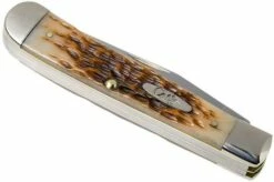 Case Trapper Amber Jigged Bone, 00164, 6254 SS Pocket Knife -KNIVESANDTOOLS Sales CE164 05 case ce164 05