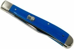 Case Slimline Trapper Blue G10 Smooth, 16746, 101048 SS Pocket Knife -KNIVESANDTOOLS Sales CE16746 04 case