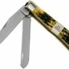 Case Trapper, Tang Stamp Series, Peach Seed Jig, Olive Green Bone 21511, 6254 SS Pocket Knife -KNIVESANDTOOLS Sales CE21511 01 case