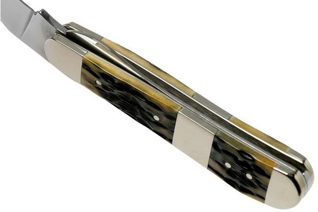 Case Russlock, Tang Stamp Series, Peach Seed Jig, Olive Green Bone 21517, 61953L SS Pocket Knife 7 Case Russlock, Tang Stamp Series, Peach Seed Jig, Olive Green Bone 21517, 61953L SS Pocket Knife - Image 5