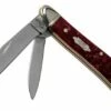 Case Peanut Burgundy Smooth Kirinite, Fluted Bolsters, 23183, 10220 SS Pocket Knife -KNIVESANDTOOLS Sales CE23183 01 case