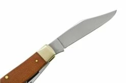 Case Large Stockman Natural Canvas Micarta, 23693, 10375 SS, Pocket Knife -KNIVESANDTOOLS Sales CE23693 05 case