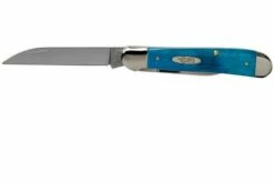 Case Copperhead Caribbean Blue Bone Sawcut, 25588, 6249W SS Pocket Knife -KNIVESANDTOOLS Sales CE25588 03 case
