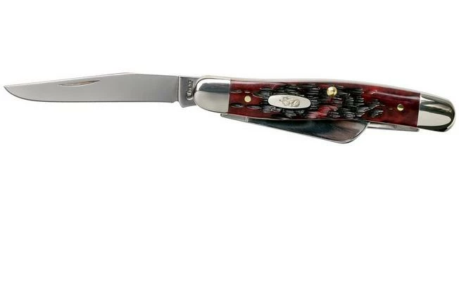 Case Medium Stockman Crimson Red Peach Seed Jigged Bone, 27382, 6318 SS Pocket Knife 5 Case Medium Stockman Crimson Red Peach Seed Jigged Bone, 27382, 6318 SS Pocket Knife - Image 3