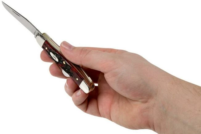 Case Medium Stockman Crimson Red Peach Seed Jigged Bone, 27382, 6318 SS Pocket Knife 7 Case Medium Stockman Crimson Red Peach Seed Jigged Bone, 27382, 6318 SS Pocket Knife - Image 5