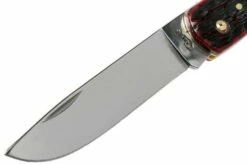 Case Sod Buster Jr Crimson Red Peach Seed Jigged Bone, 27383, 6137 SS Pocket Knife -KNIVESANDTOOLS Sales CE27383 03 case